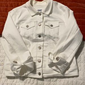 White Jean Jacket, size medium